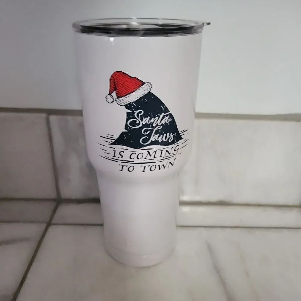 Built Tumbler Holiday Theme Double Wall Vacuum Sealed Stainless Steel White 30oz